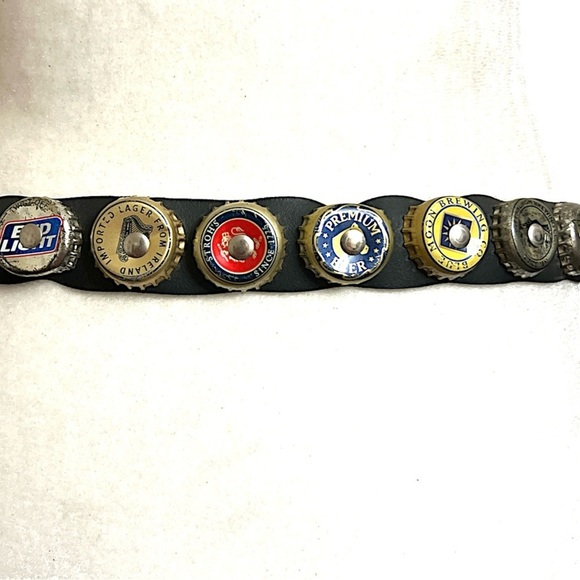 Vintage Seat Belt buckle beer cap belt rare unique conversation piece EUC - Picture 8 of 13